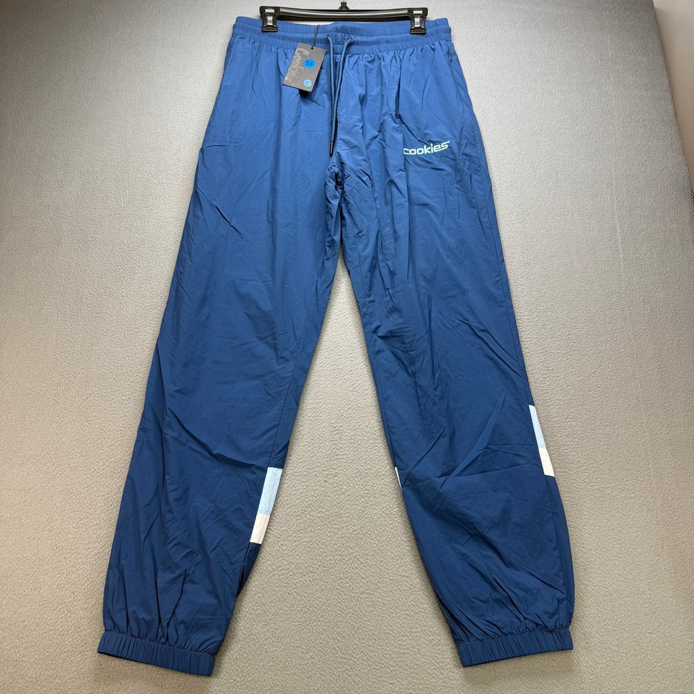 Cookies Hooliganism Nylon Track Pant Mens M Navy Blue Hooliganism Track Pant NWT